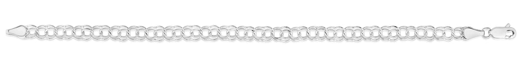 14K Gold Small Double Link Charm Bracelet