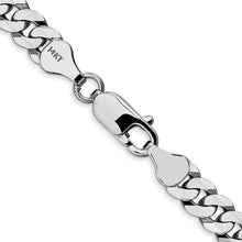 Load image into Gallery viewer, 14k WG 6.25mm Flat Beveled Curb Chain
