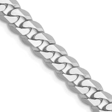 Load image into Gallery viewer, 14k WG 6.25mm Flat Beveled Curb Chain
