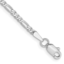 Load image into Gallery viewer, 14k WG 2.25mm Flat Figaro Chain
