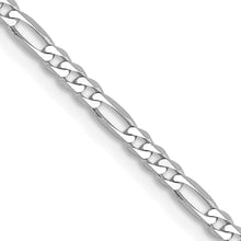 Load image into Gallery viewer, 14k WG 2.25mm Flat Figaro Chain
