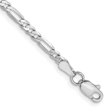 Load image into Gallery viewer, 14k WG 2.75mm Flat Figaro Chain
