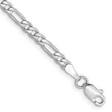 Load image into Gallery viewer, 14k WG 3mm Flat Figaro Chain Anklet
