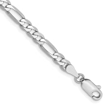 Load image into Gallery viewer, 14k WG 4mm Flat Figaro Chain

