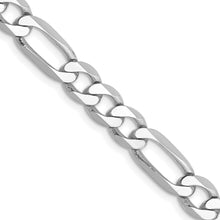 Load image into Gallery viewer, 14k WG 6mm Flat Figaro Chain
