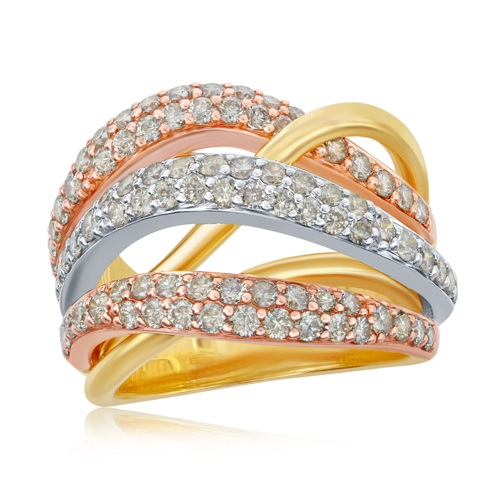Le Vian Creme Brulee� Ring featuring 1 7/8 cts. Nude Diamonds set in 14K Tri Color Gold