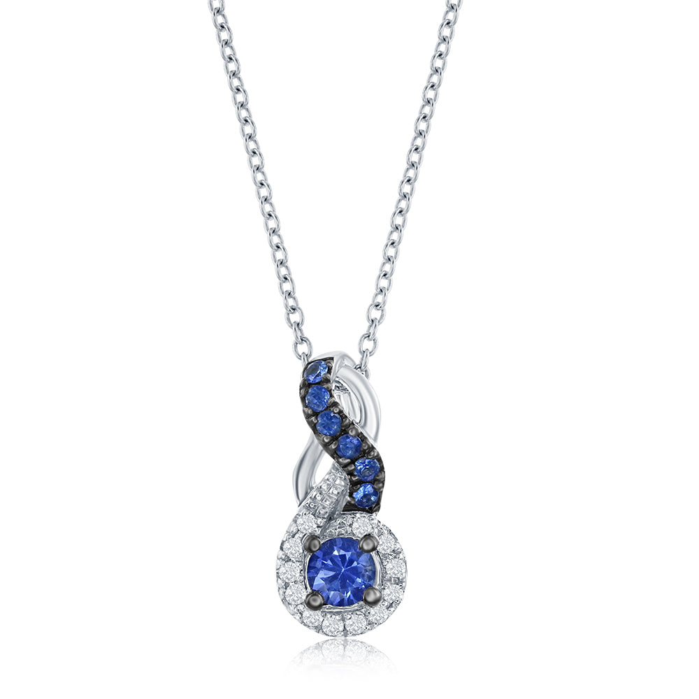 Le Vian� Pendant featuring 1/5 cts. Cornflower Ceylon Sapphire?, 1/20 cts. Blueberry Sapphire?, 1/20 cts. Vanilla Diamonds� set in 14K Vanilla Gold�