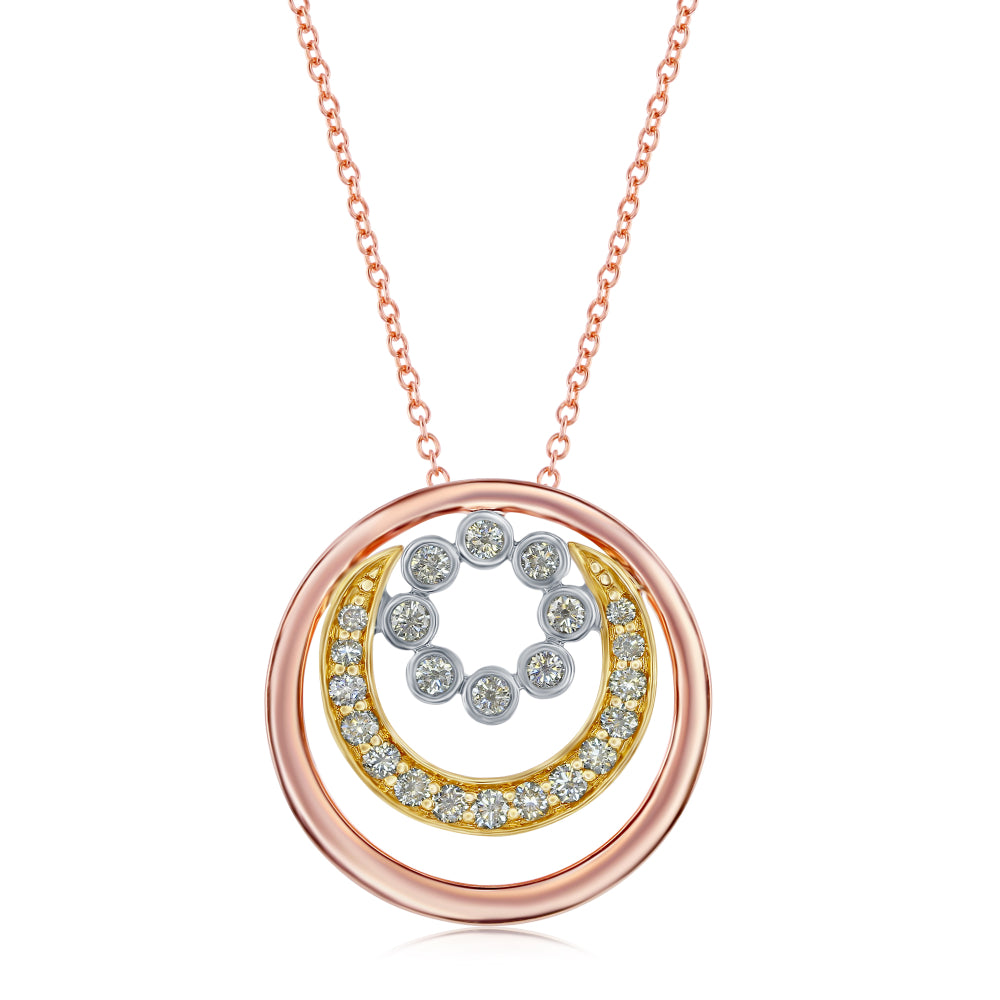 Le Vian Creme Brulee� Pendant featuring 5/8 cts. Nude Diamonds set in 14K Tri Color Gold
