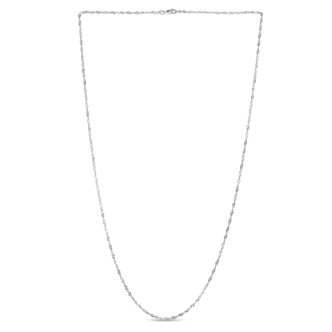 14K Gold 1.3mm Singapore Chain