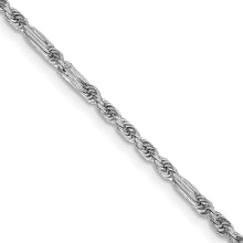 Load image into Gallery viewer, 14k White Gold 1.8mm D/C Milano Rope Chain
