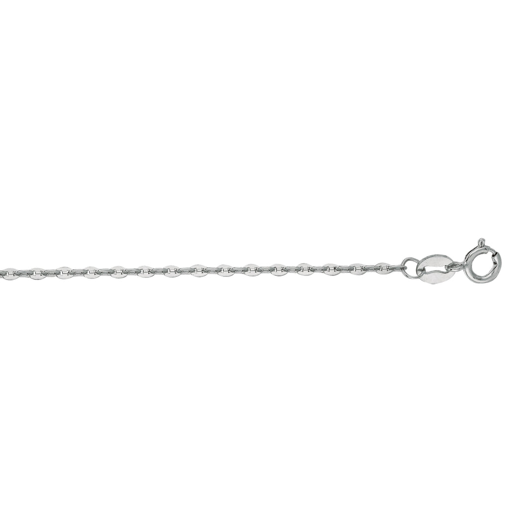 14K Gold 1.4mm Alternate Mariner Chain