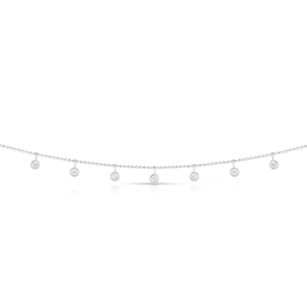 14K Gold .25ct Dangling Diamonds Necklace