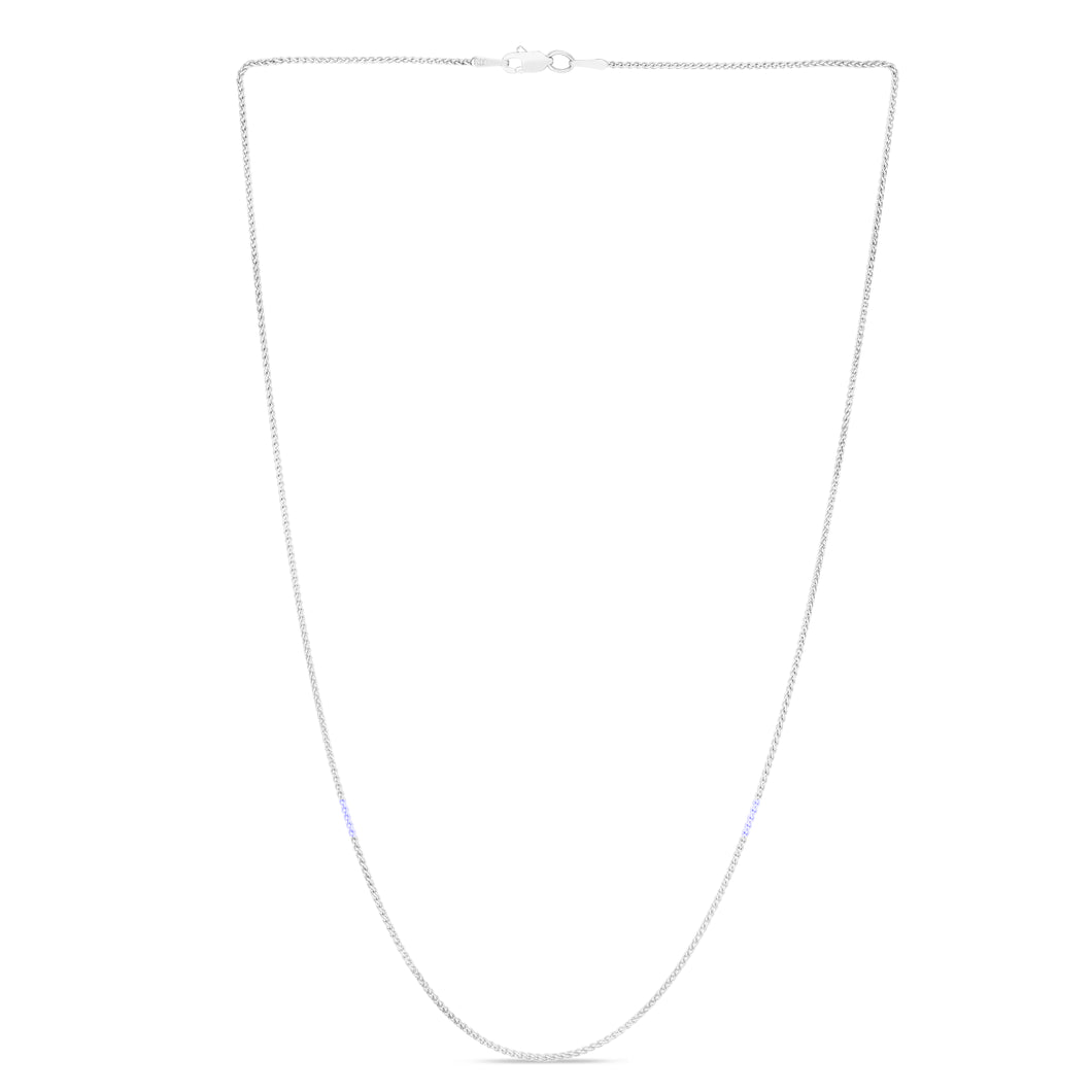 14K Gold 1.2mm Round Wheat Chain