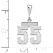 Load image into Gallery viewer, 14kw Small Polished Number 55 Charm
