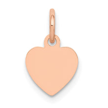 Load image into Gallery viewer, 14K Rose Polished Heart Shaped Disc Pendant
