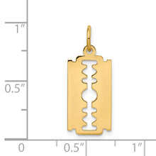 Load image into Gallery viewer, 14k Polished Razor Blade Charm
