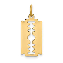 Load image into Gallery viewer, 14k Polished Razor Blade Charm
