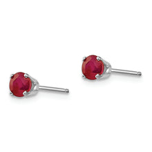 Load image into Gallery viewer, 14k White Gold 4mm Ruby Stud Earrings
