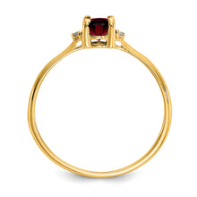 Load image into Gallery viewer, 14k Diamond &amp; Garnet Birthstone Ring
