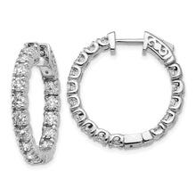 Load image into Gallery viewer, 14kw True Origin Lab Grown VS/SI, D E F, Diamond Hoop with Safety Clasp

