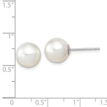 Load image into Gallery viewer, 14K White Gold 9-10mm Round White Saltwater South Sea Pearl Earrings
