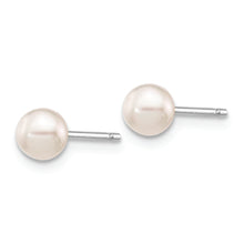 Load image into Gallery viewer, 14K White Gold 4-5mm Round White Saltwater Akoya Earrings
