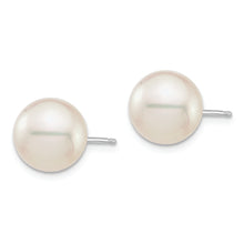 Load image into Gallery viewer, 14K White Gold 9-10mm Round White Saltwater Akoya Earrings
