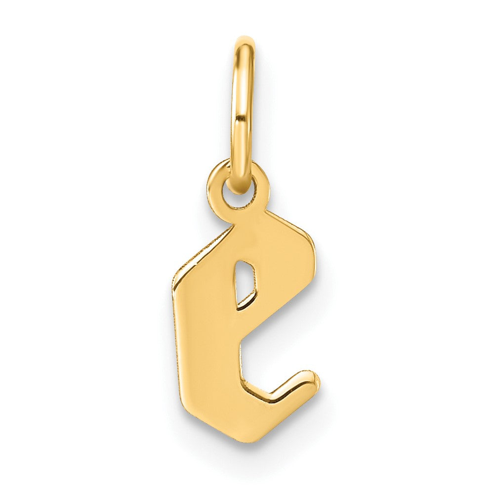 14ky Lowercase Letter E Initial Pendant