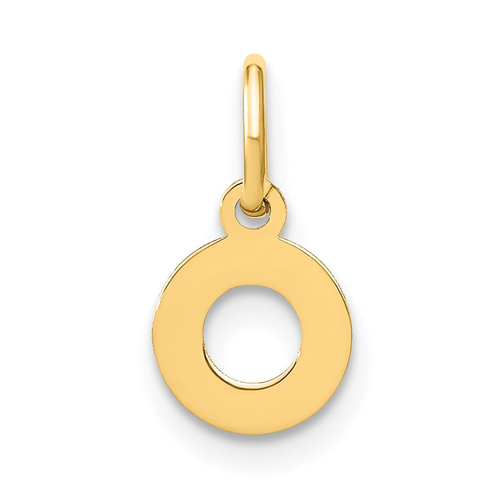 14ky Lowercase Letter O Initial Pendant