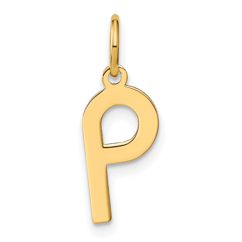 14ky Lowercase Letter P Initial Pendant