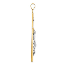 Load image into Gallery viewer, 14k Two-tone Polished Solid INRI Curcifix Cross Pendant
