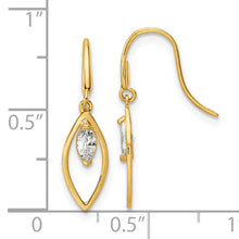 Load image into Gallery viewer, 14k CZ Dangle Earrings

