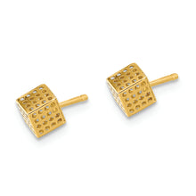 Load image into Gallery viewer, 14K Gold Hollow Block Post Earrings
