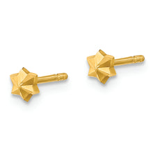 Load image into Gallery viewer, 14K Polished Diamond Cut Star Post Earrings

