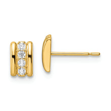 Load image into Gallery viewer, 14K CZ Post Earrings
