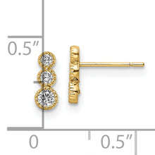 Load image into Gallery viewer, 14k CZ Post Earrings
