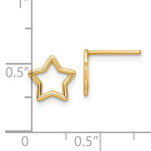 Load image into Gallery viewer, 14k Polished Star Stud Post Earrings
