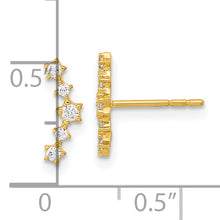 Load image into Gallery viewer, 14K Polished Fancy CZ Post Earrings
