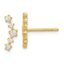 Load image into Gallery viewer, 14K Polished Fancy CZ Post Earrings
