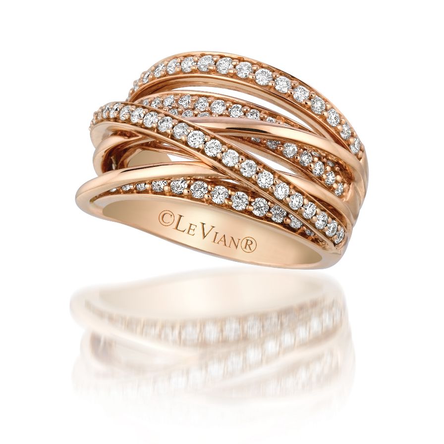 Le Vian� Ring featuring 1 cts. Vanilla Diamonds� set in 14K Strawberry Gold�