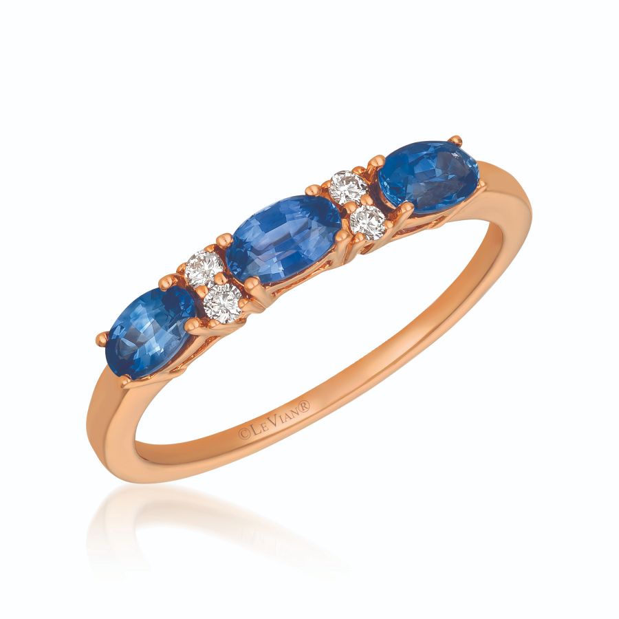 Le Vian� Ring featuring 7/8 cts. Blueberry Sapphire�, 1/20 cts. Vanilla Diamonds� set in 14K Strawberry Gold�