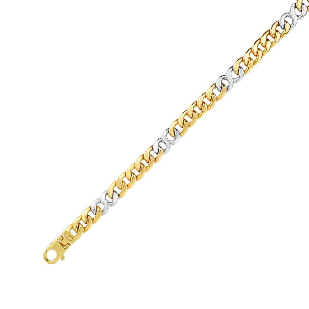 14K Fancy Figaro Cuban Link