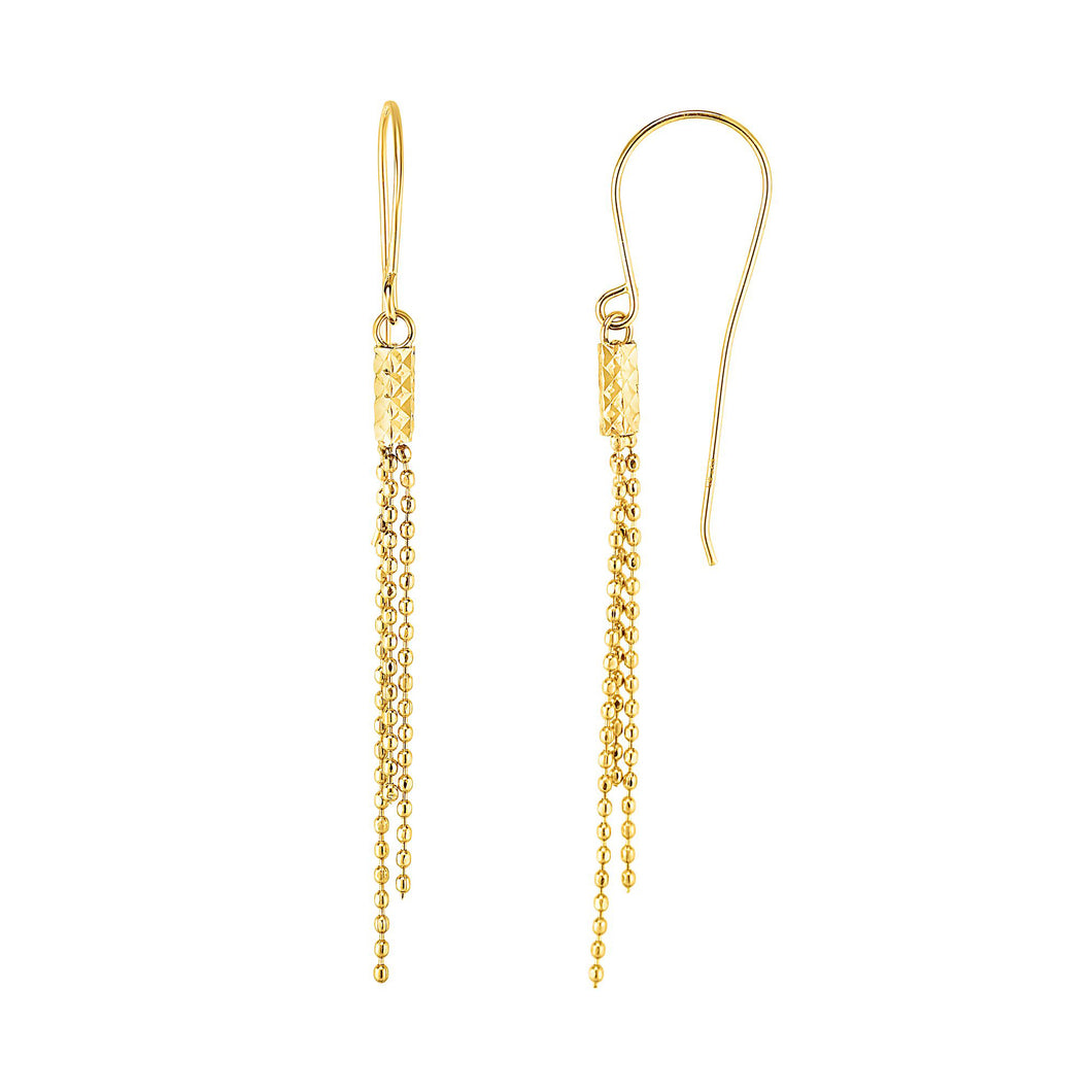 10K Gold Chain Drop Earring