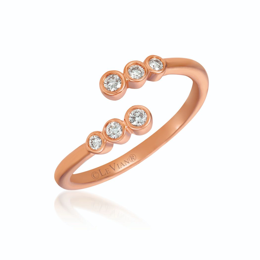 Le Vian� Ring featuring 1/6 cts. Vanilla Diamonds� set in 14K Strawberry Gold�