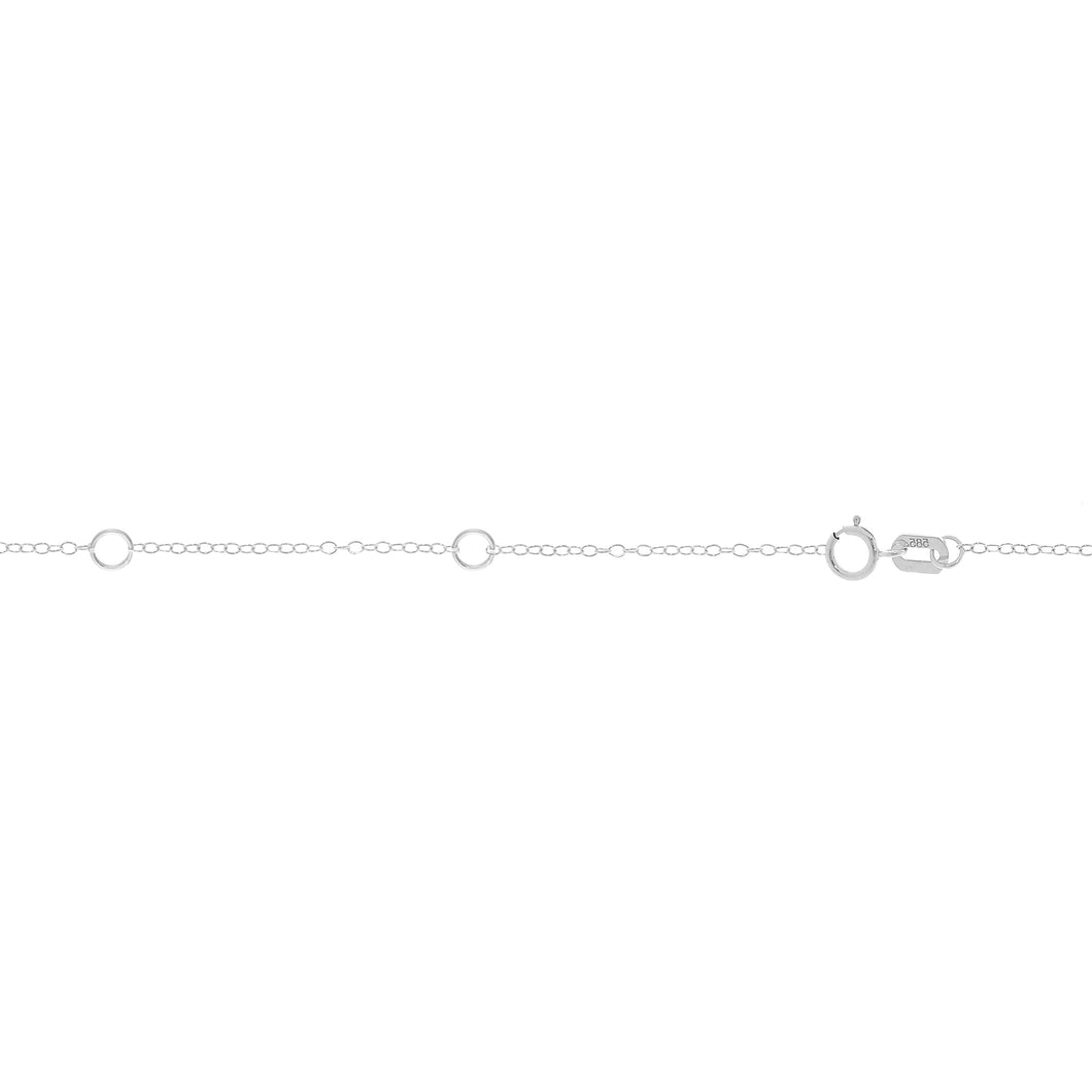 10kt Gold 18 inches White Finish 1.25mm Extenders at 16 inches & 17 inches Classic Piatto Chain with Spring Ring Clasp